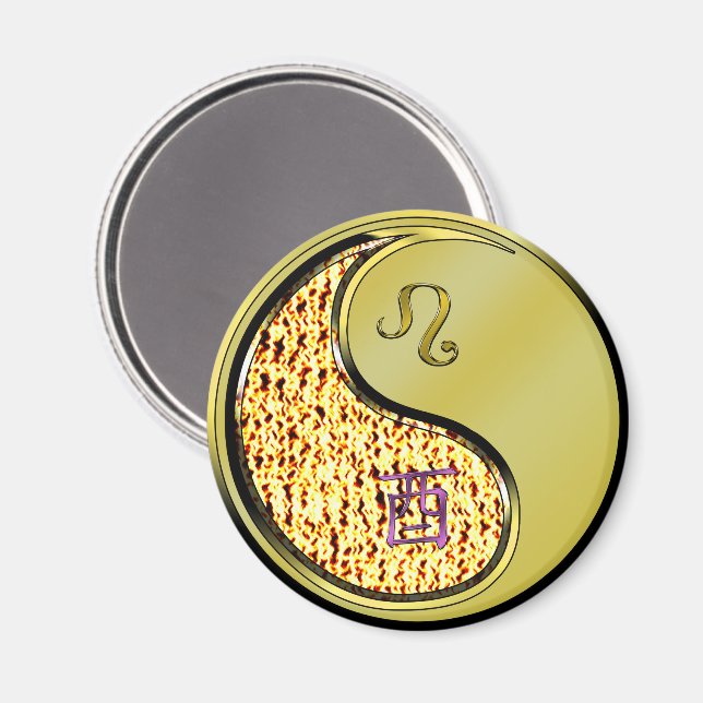 Leo & Metal Rooster Magnet (Front/Back)
