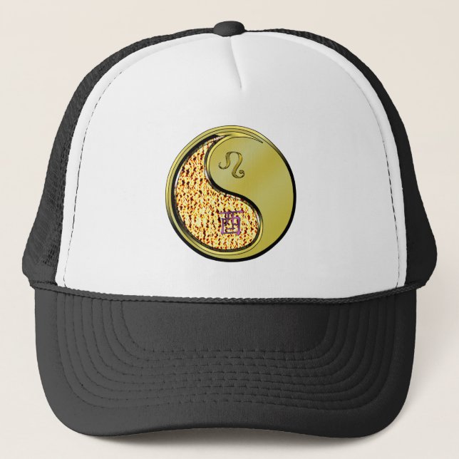 Leo & Metal Rooster Trucker Hat (Front)