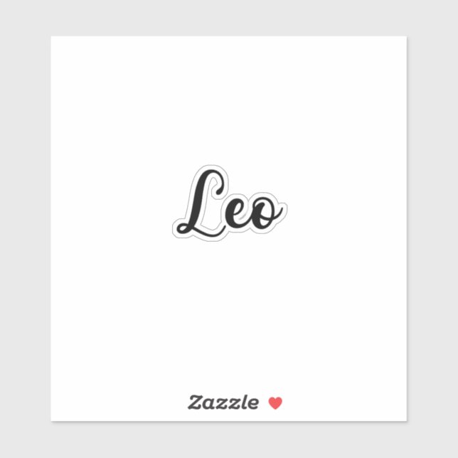 小物 Leo Leo Name - Handwritten Calligraphy Sticker | Zazzle