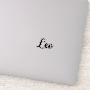Leo Name - Handwritten Calligraphy Sticker
