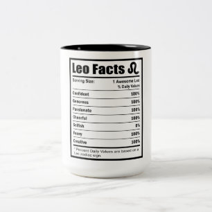 Leo Nutrition Facts Two-Tone Coffee Mug