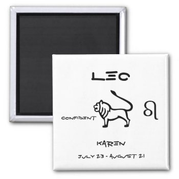 Leo Personalize Magnet by Lynnes_creations at Zazzle