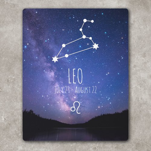 Leo  Personalized Astrology Constellation Metal Print