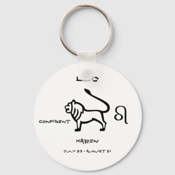 Leo Personalized Keychain by Lynnes_creations at Zazzle