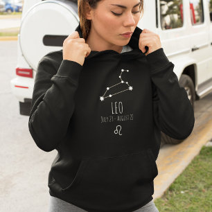 Leo Personalized Zodiac Constellation Hoodie
