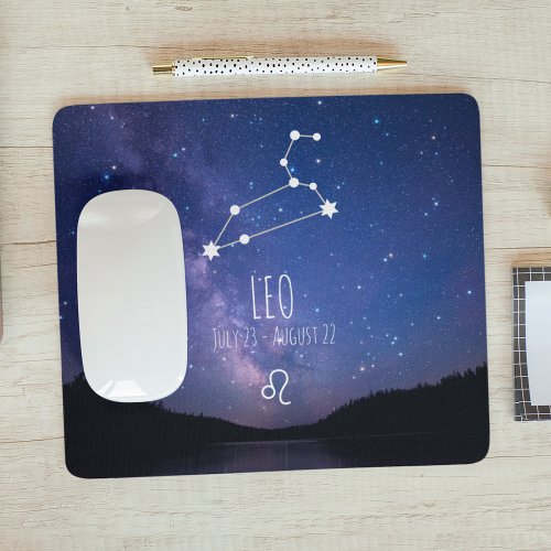 Leo  Personalized Zodiac Constellation Mouse Pad