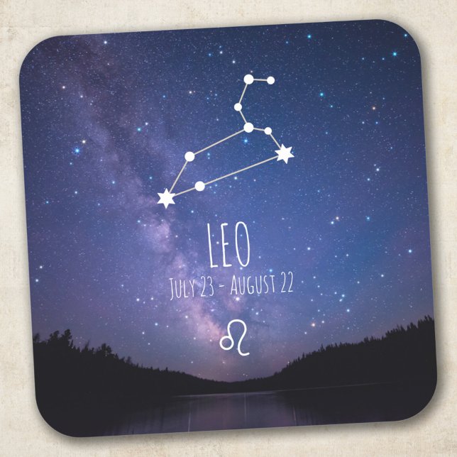 Leo | Personalized Zodiac Constellation Square Sticker (Creator Uploaded)