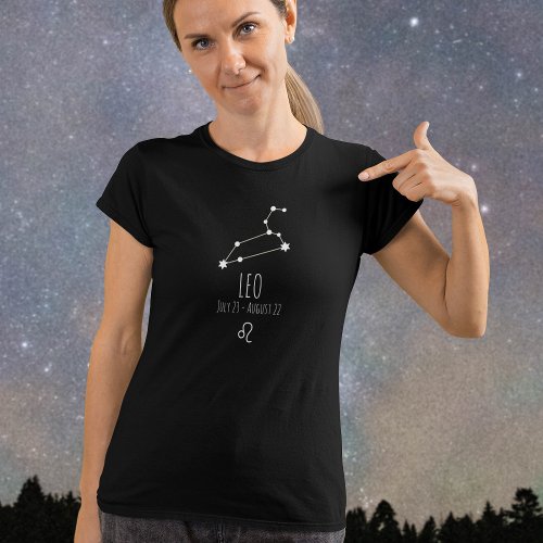 Leo  Personalized Zodiac Constellation T_Shirt