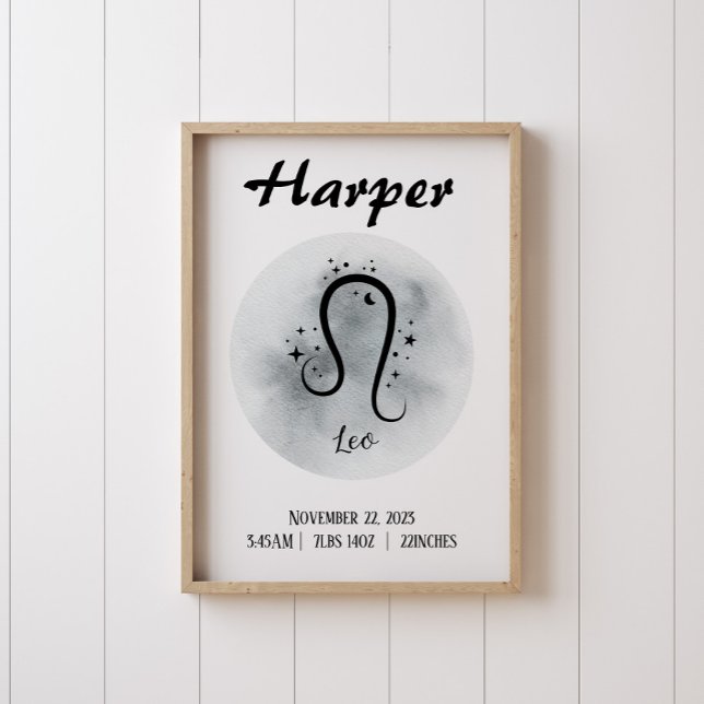 Leo Personalized Zodiac Custom Poster (Creator Uploaded)