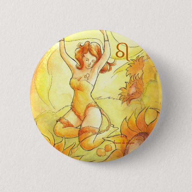 Leo Pinback Button (Front)