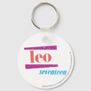 Leo Pink Keychain