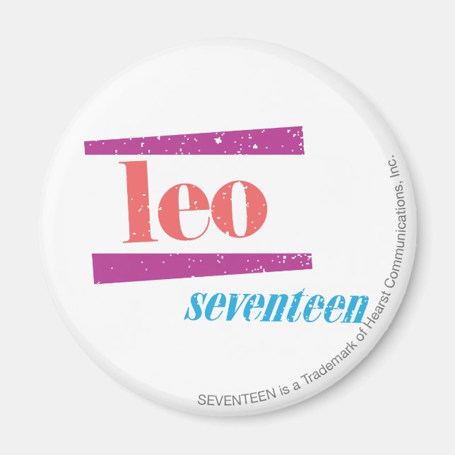 Leo Pink Magnet (Front)