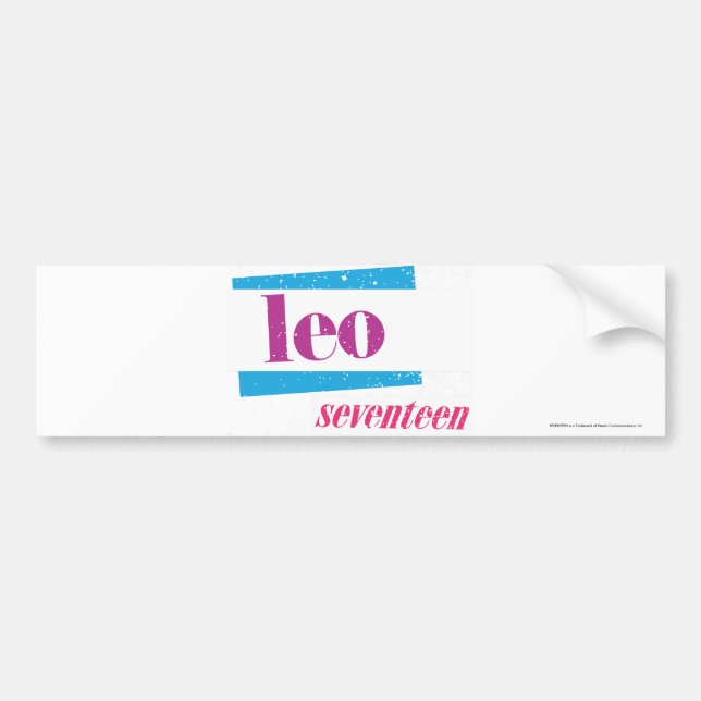 Leo Purple Bumper Sticker (Front)