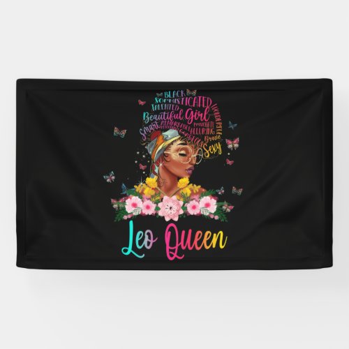 Leo Queen Black Women Persistent Beautiful Banner