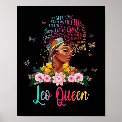 Leo Queen Black Women Persistent Beautiful Poster