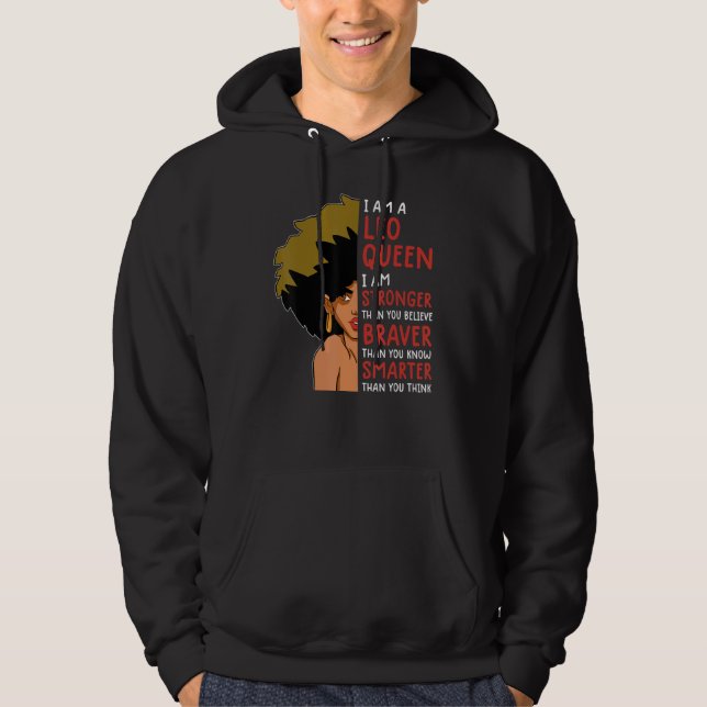 Leo Queen  For Women Astrology Zodiac  Girls Leo 9 Hoodie (Front)