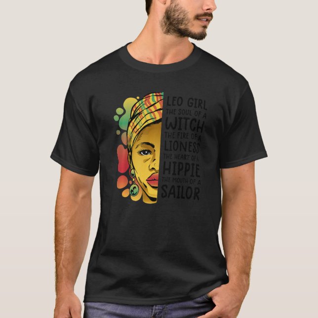 Leo Queen  For Women Astrology Zodiac  Girls Leo   T-Shirt (Front)