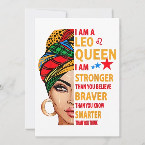 Leo queen I am stronger funny birthday gift for Le Invitation