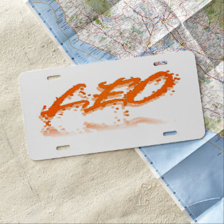 Leo Reflection License Plate