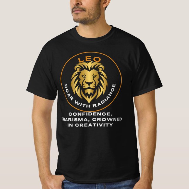 Leo: Roar with Radiance T-Shirt (Front)