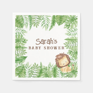 Leo Safari Baby Shower Napkins