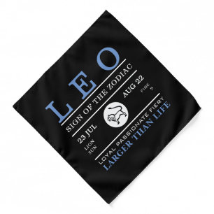 Leo Sign of the Zodiac, Astrological Bandana