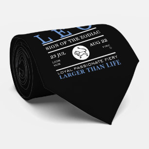 Leo Sign of the Zodiac, Astrological Neck Tie