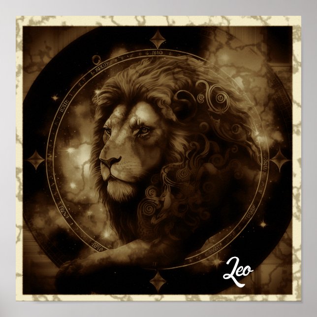Leo Sign Wall Art (Front)
