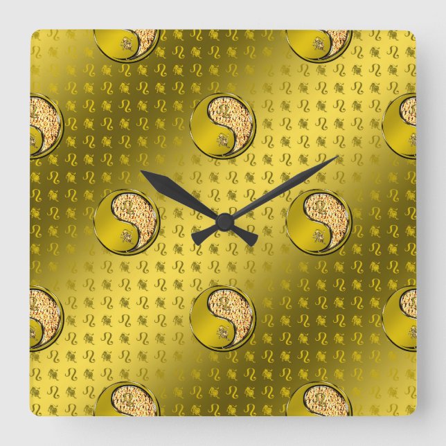 Leo Square Wall Clock (Front)