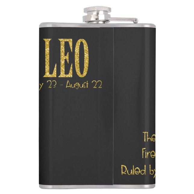Leo Star Sign Flask (Back)