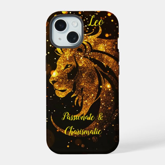 Leo star sign  iphone case (Back)