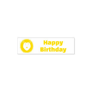 Leo Star Sign Lion Birthday Custom Pocket Stamp