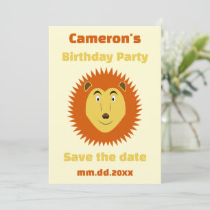 Leo Star Sign Lion Custom Birthday Holiday Card