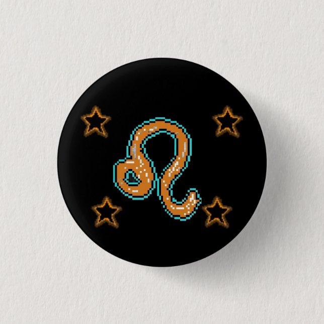 LEO Stars Button (Front)