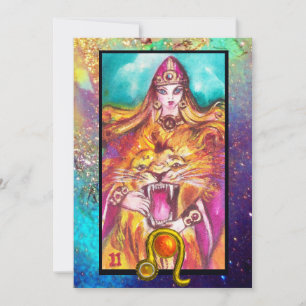 LEO,STRENGHT TAROT ASTROLOGY ZODIAC BIRTHDAY CARD