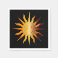 Leo Sun Fire Sign Birth Month Red & Gold