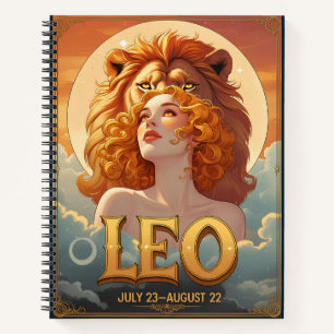 Leo Sun Sign July August Birthday Lion Notebook