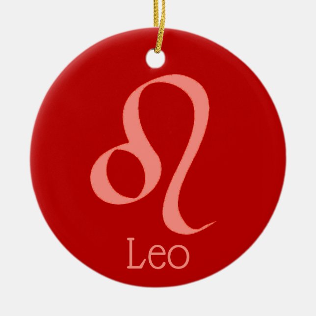 Leo Sun Sign Zodiac Symbol  Ceramic Ornament (Front)