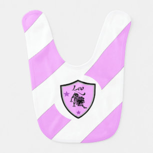 Leo symbol     baby bib