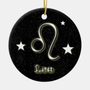 Leo symbol ceramic ornament