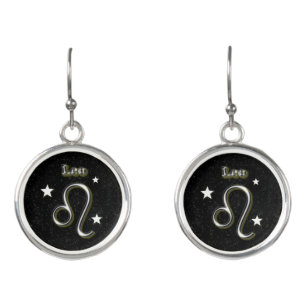 Leo symbol earrings