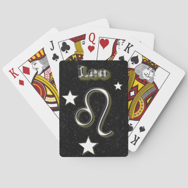 Leo symbol poker cards (Back)