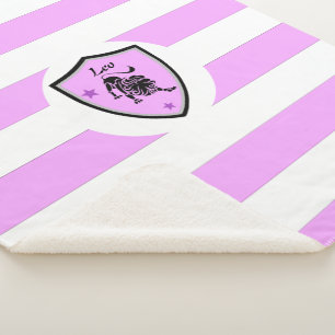 Leo symbol sherpa blanket
