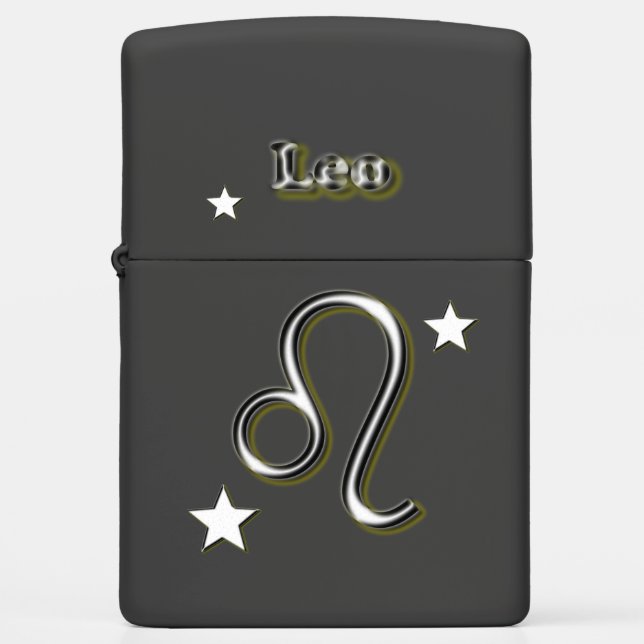 Leo symbol zippo lighter (Front)