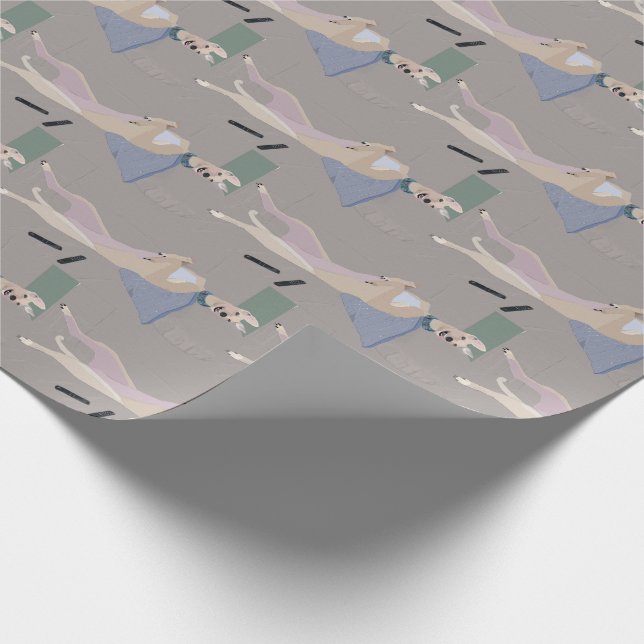 Leo, the Greyhound Wrapping Paper 30X6' (Corner)