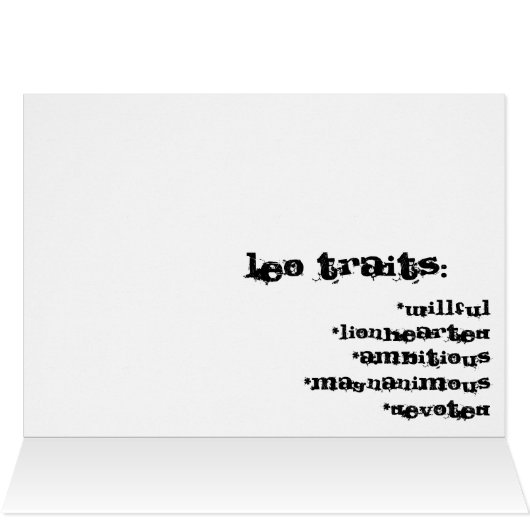 Leo, the Lion (Inside Horizontal (Top))