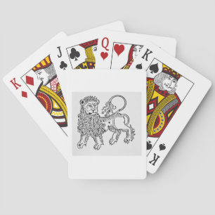 Leo (the Lion) an illustration from the 'Poeticon Poker Cards