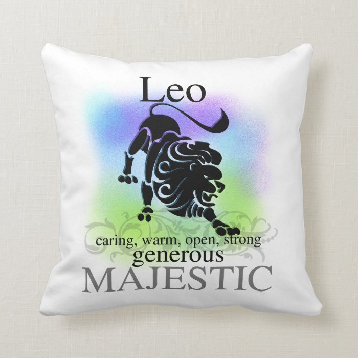 Leo the Lion Astrology Sign American MOJO Pillow