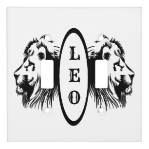 Leo the Lion Bookended Zodiac Light Switch Cover