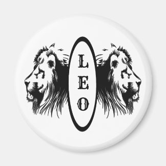 Leo the Lion Bookended Zodiac Magnet